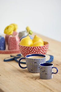 BLUE WEAVE MUG - SET 2