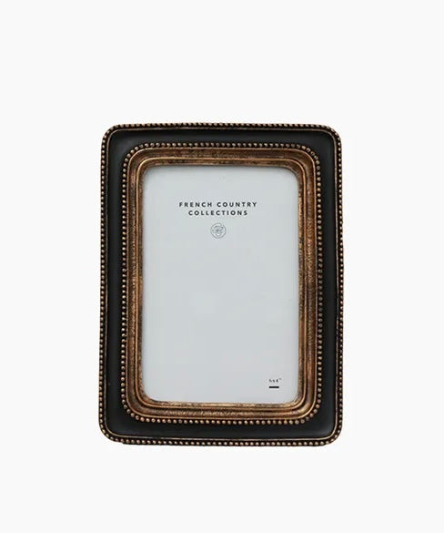 BEADED PHOTO FRAME BLACK - 4x6”