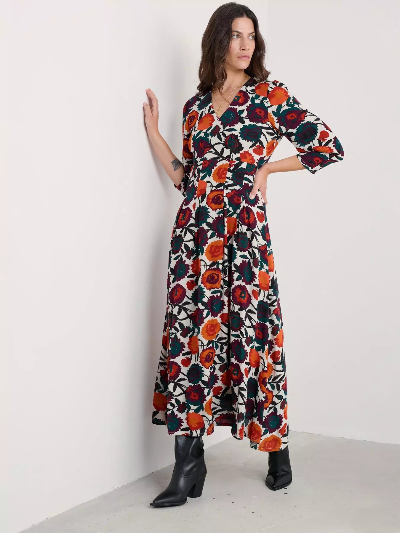 ETTA DRESS - FIGURATIVE FLORAL ARAN