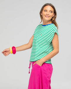 BELLISSIMO TEE - GREEN STRIPE