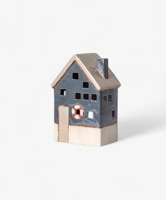 SAINT MALO TEA LIGHT HOUSE WITH BOUY - LARGE