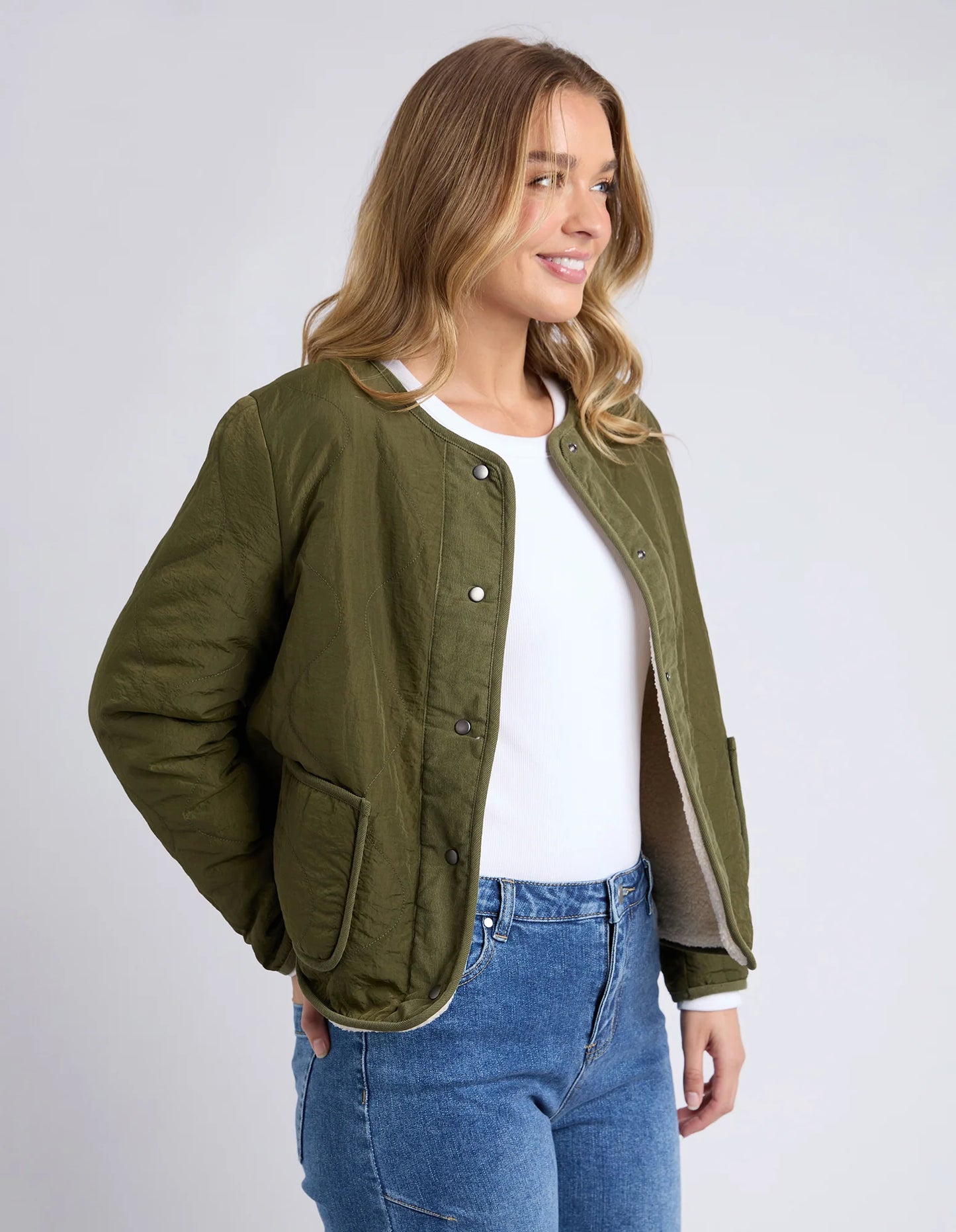 ALBERTA QUILTED JACKET - WINTER MOSS