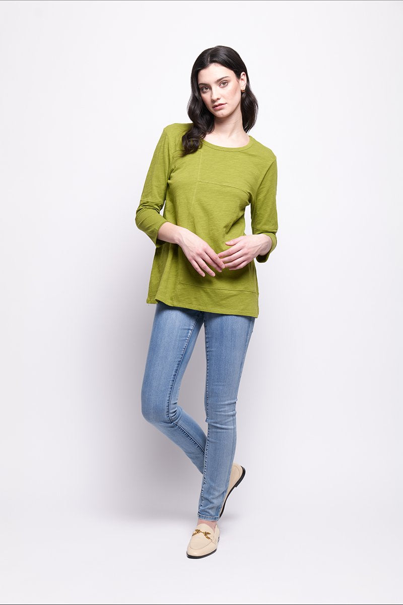 SO IT SEAMS TOP - CHARTREUSE