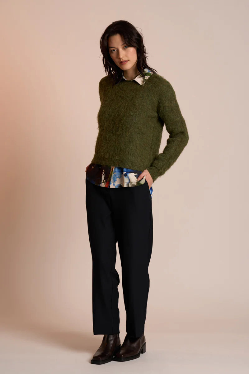 FLUFF PIECE JUMPER - MOSS
