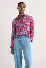 Load image into Gallery viewer, LARISSA SHIRT - COLLAGED FLORAL SCARLET