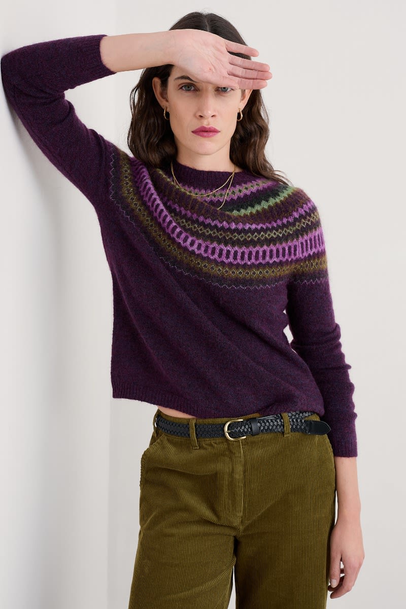 ANNIK JUMPER - MODERNIST GRAPE OAK MIX