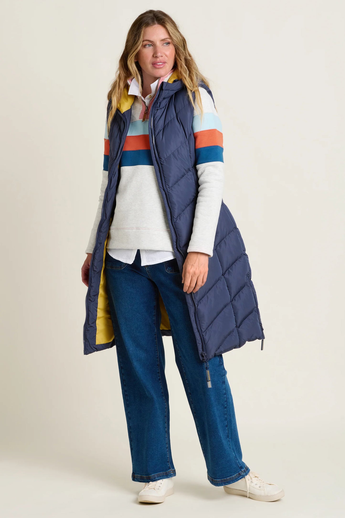 PEVERELL HOODED GILET - NAVY