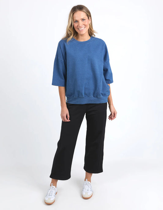 MAZIE SWEAT - DENIM LOOK