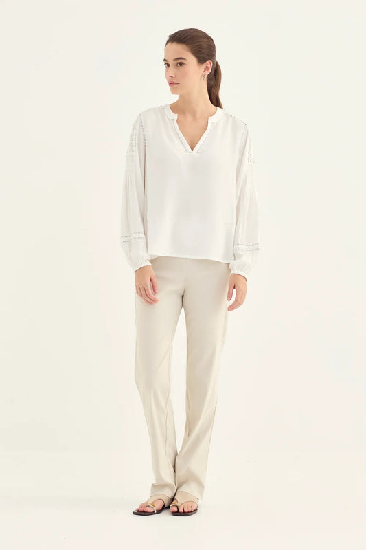 MYRA BLOUSE - CHALK