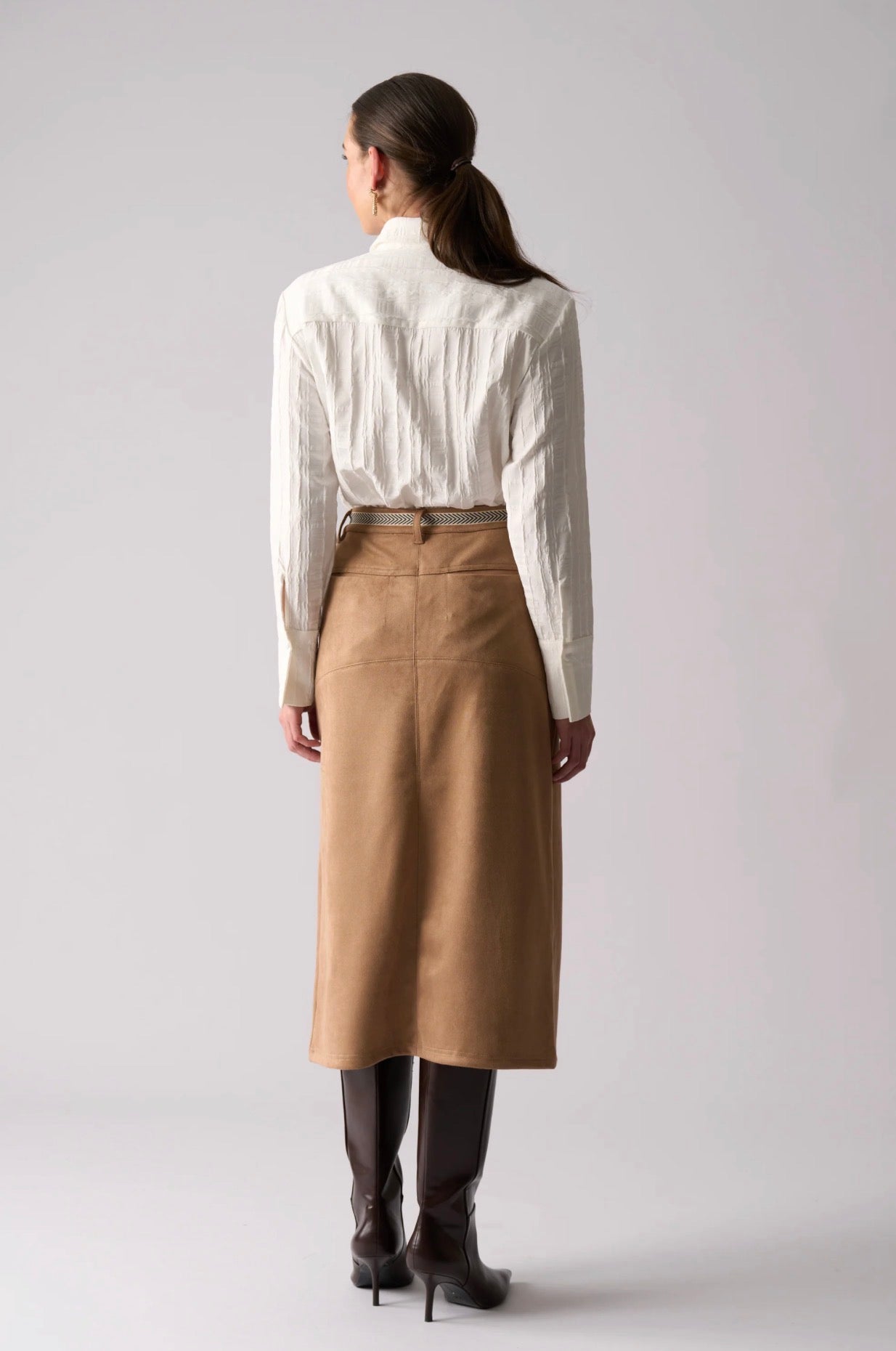 SUEDE DREAMS SKIRT - TUSCAN TAN