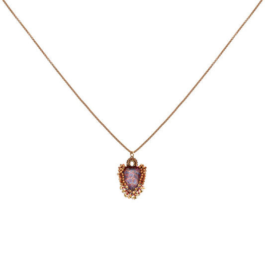 SNOWBLOOM ELEGANT PENDANT NECKLACE - PLUM WINE SET