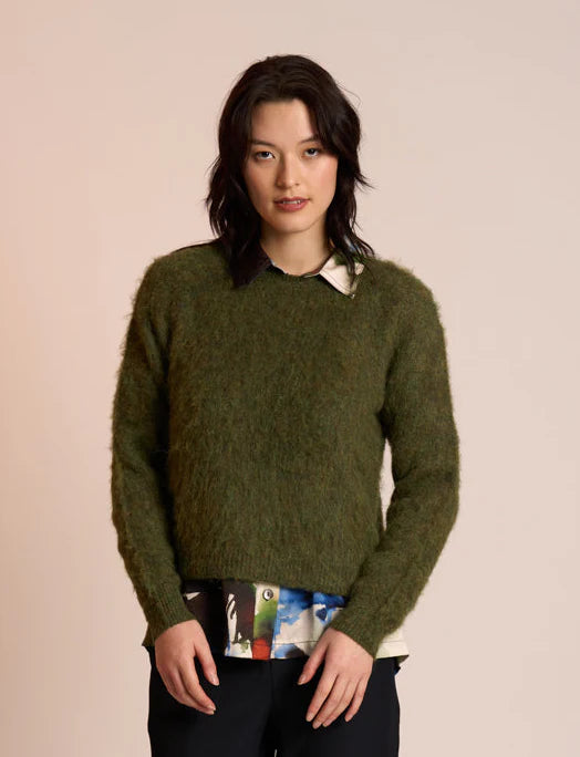 FLUFF PIECE JUMPER - MOSS