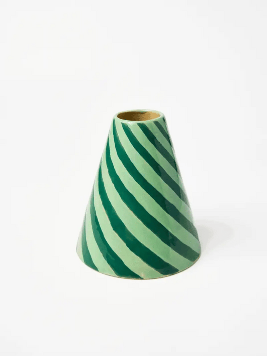 JESTER VASE - MINT SWIRL