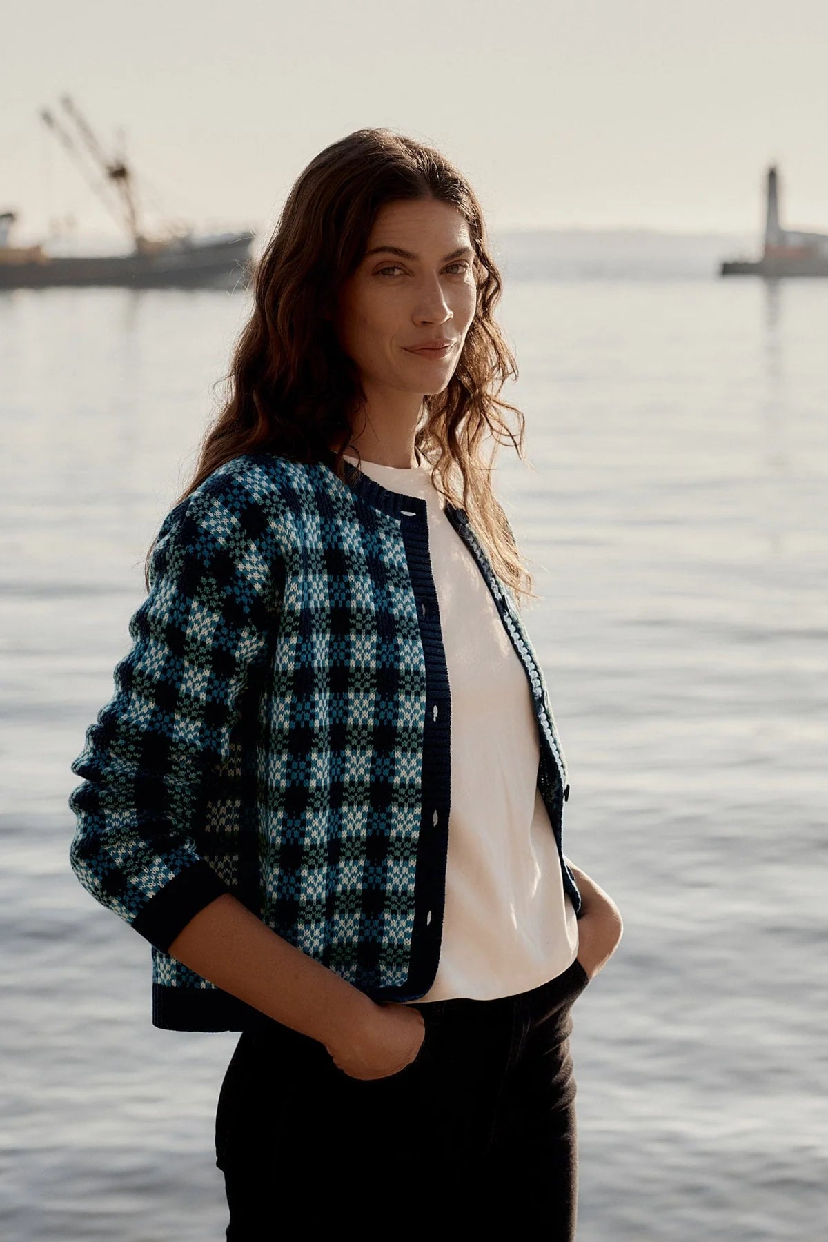 LENSA CARDIGAN - CIRCLET MARITIME EMULSION