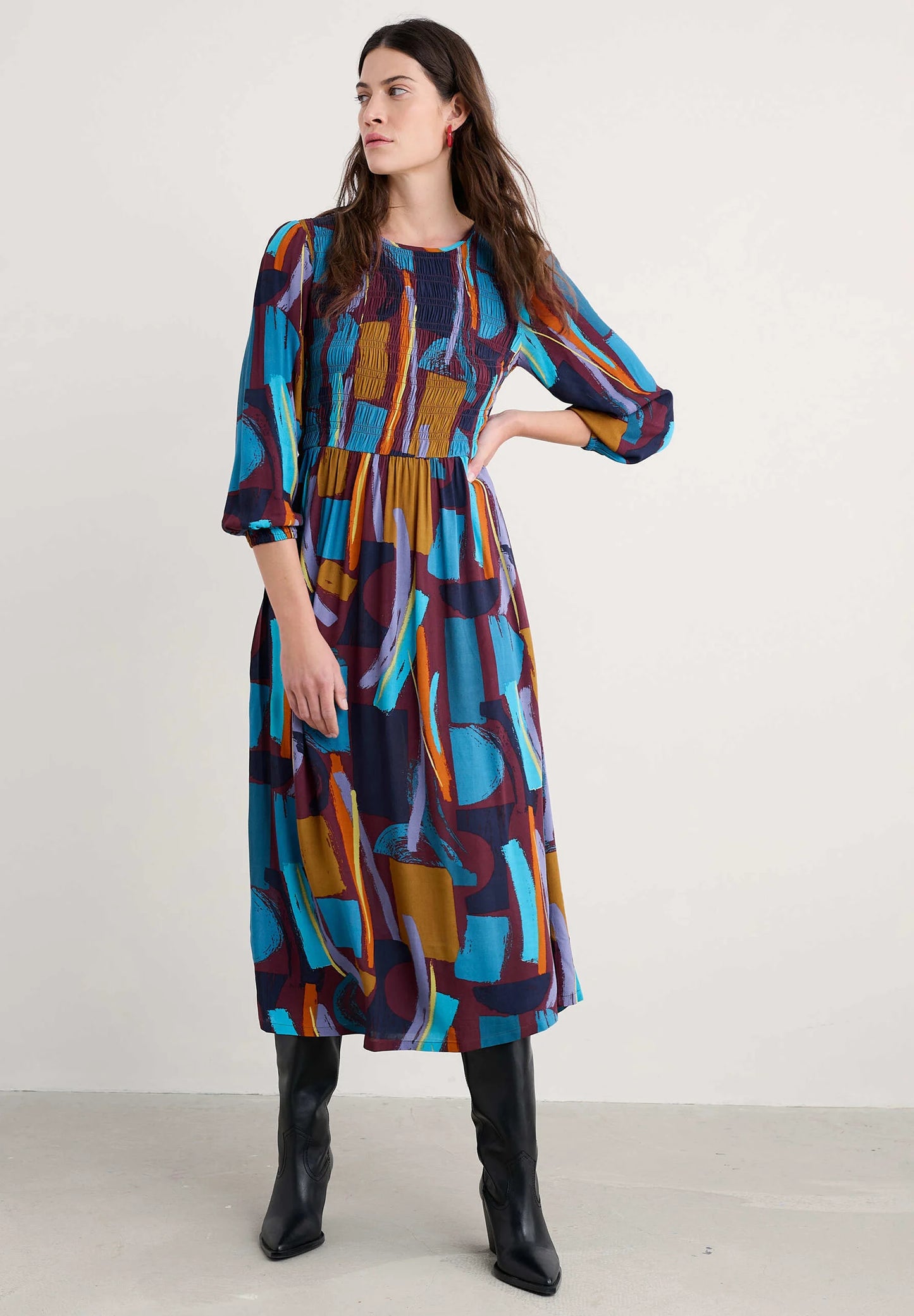 MEADOWSWEET DRESS - ZENNOR STACK DARK RYE