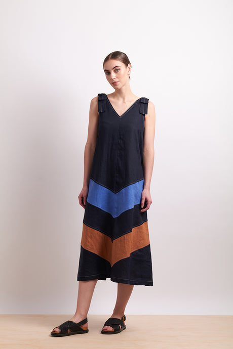 THE MIXER DRESS - INDIGO MIX