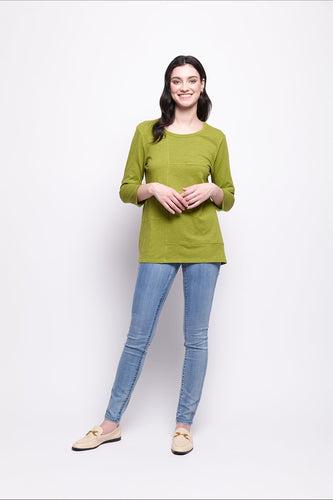 SO IT SEAMS TOP - CHARTREUSE