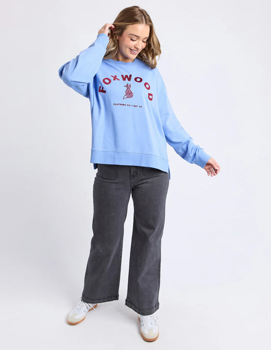 EFFORTLESS CONTRAST CREW - AZURINE BLUE