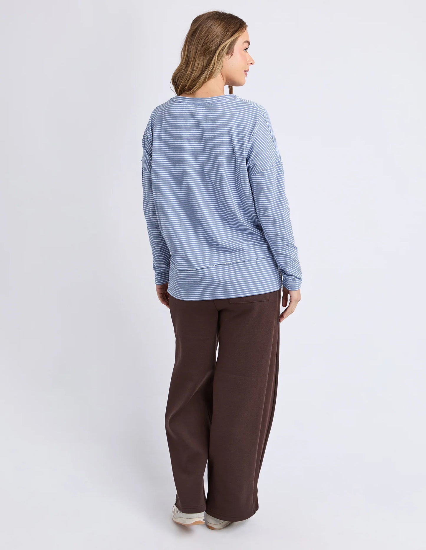 EDDIE STRIPE TOP - COUNTRY BLUE