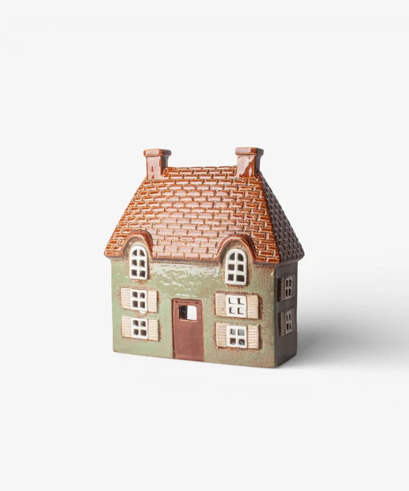 COTSWALD TEA LIGHT COTTAGE - SEA GREEN