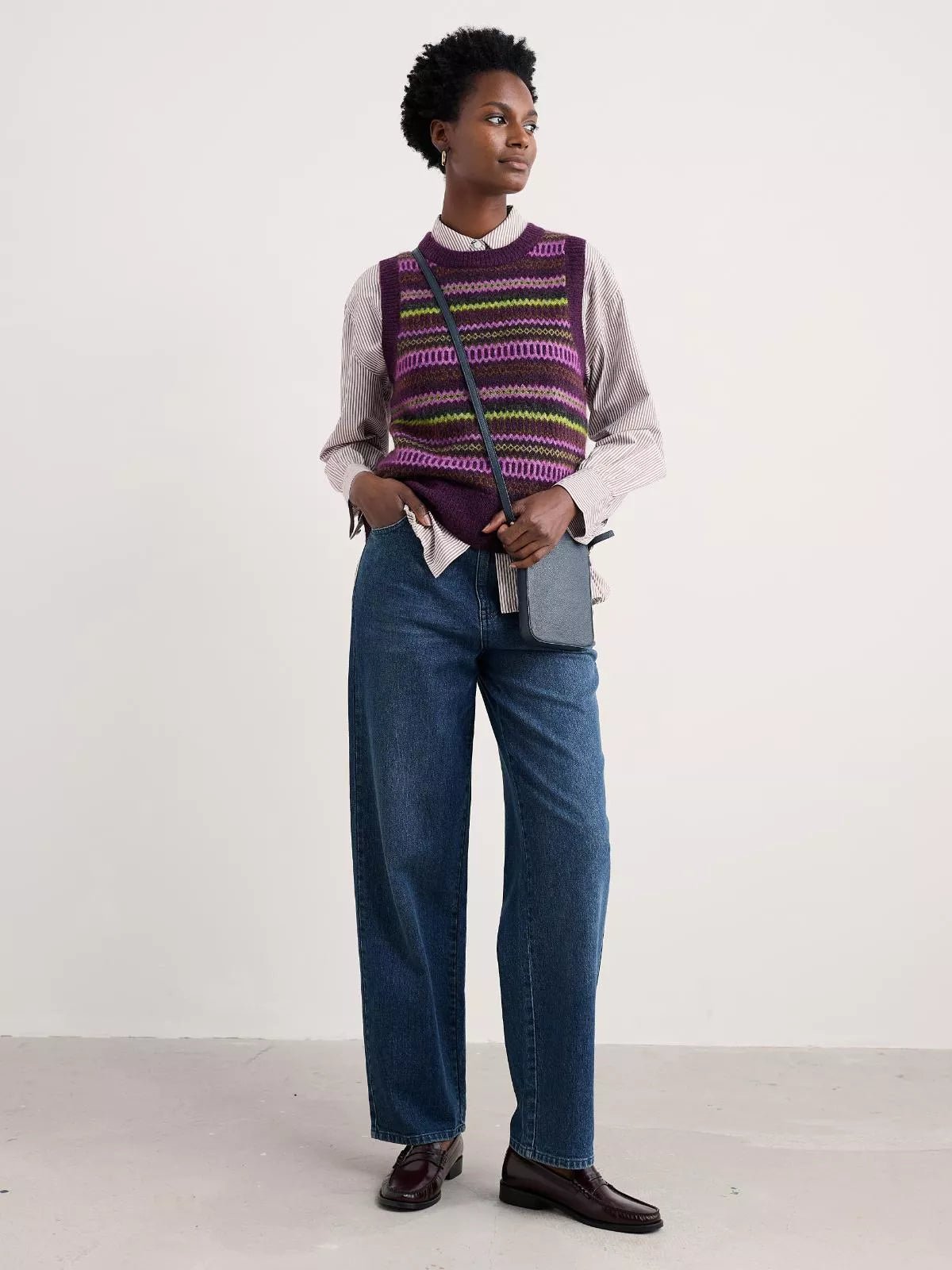 ANNIK VEST - MODERNIST GRAPE OAK MIX