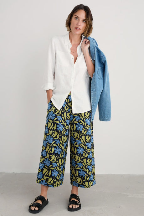 PEACEFUL HAVEN CULOTTES - LEAFY FLORAL MARITIME