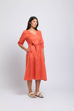 Load image into Gallery viewer, STITCH AND SHOUT DRESS - NECTARINE
