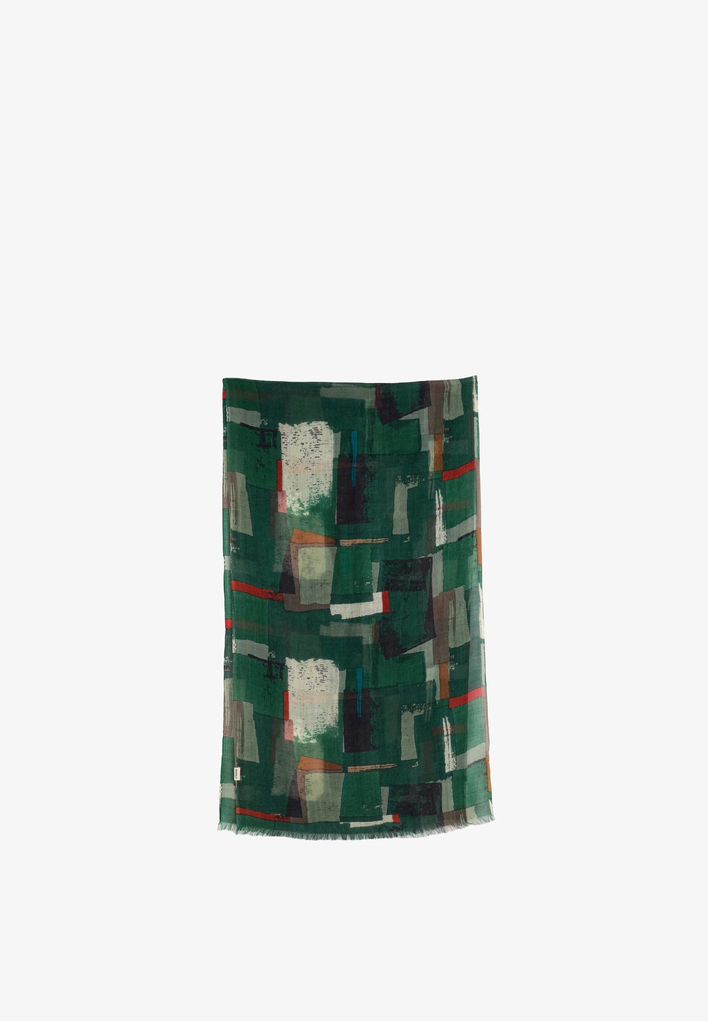 PRETTY PRINTED SCARF - AERIAL FIELD COPPICE