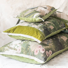 Load image into Gallery viewer, COCHIN LINEN &amp; VELVET TRIM CUSHION