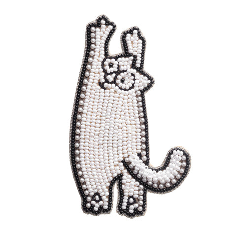 BEADED BROOCH - CHEEKY KITTY