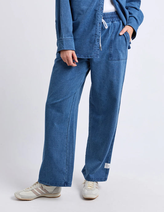 VALERIE TRACKPANT - BLUE DENIM LOOK