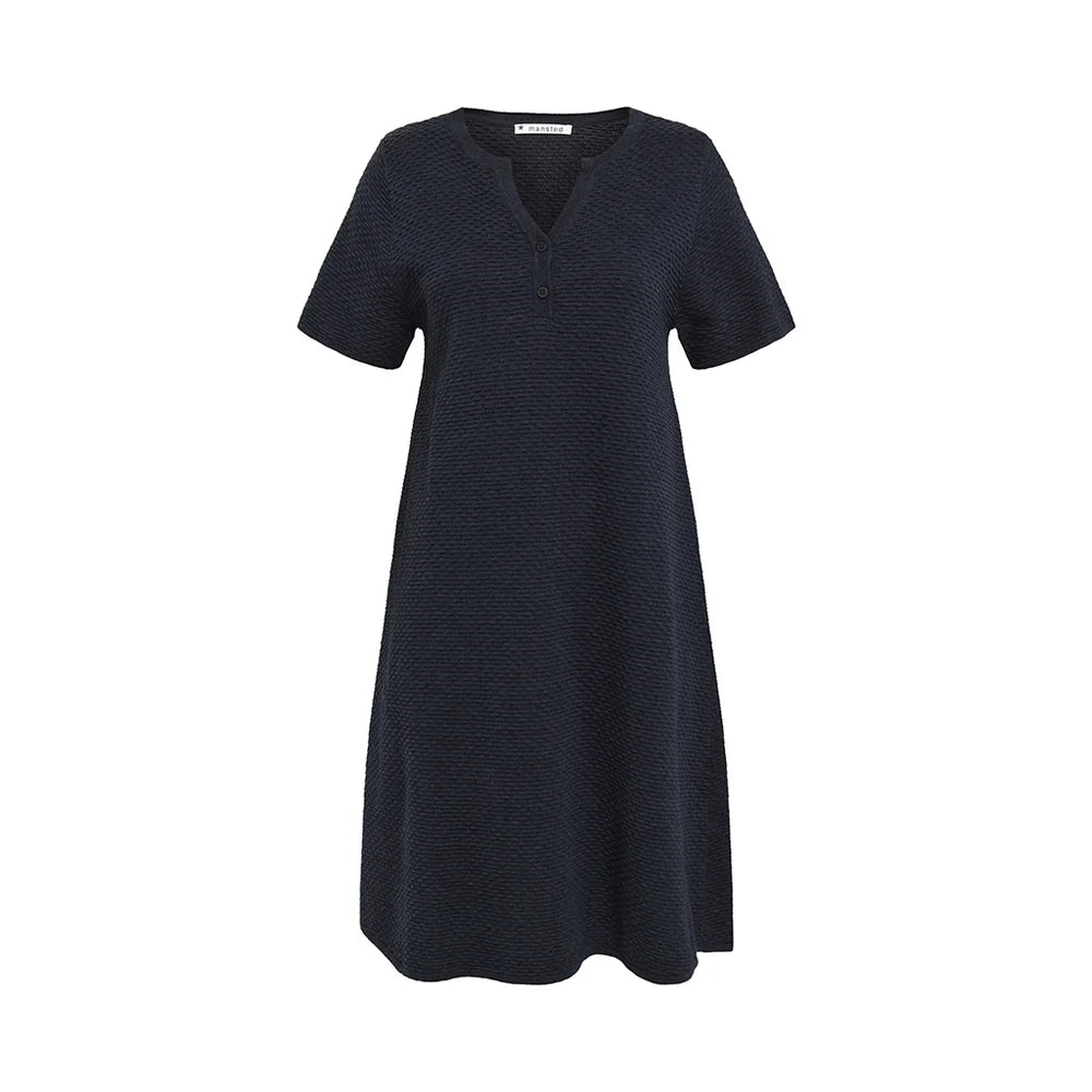LUCA ECO TUCK DRESS - NAVY