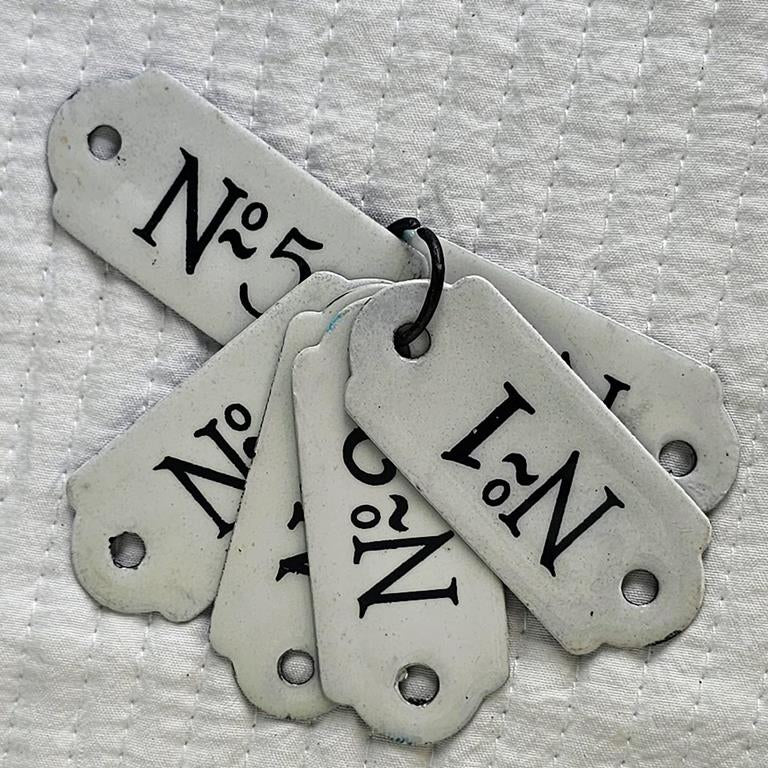 ENAMEL NUMBER TAGS