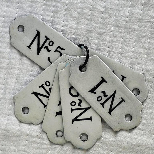 ENAMEL NUMBER TAGS