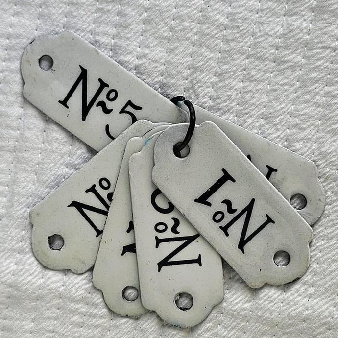 ENAMEL NUMBER TAGS