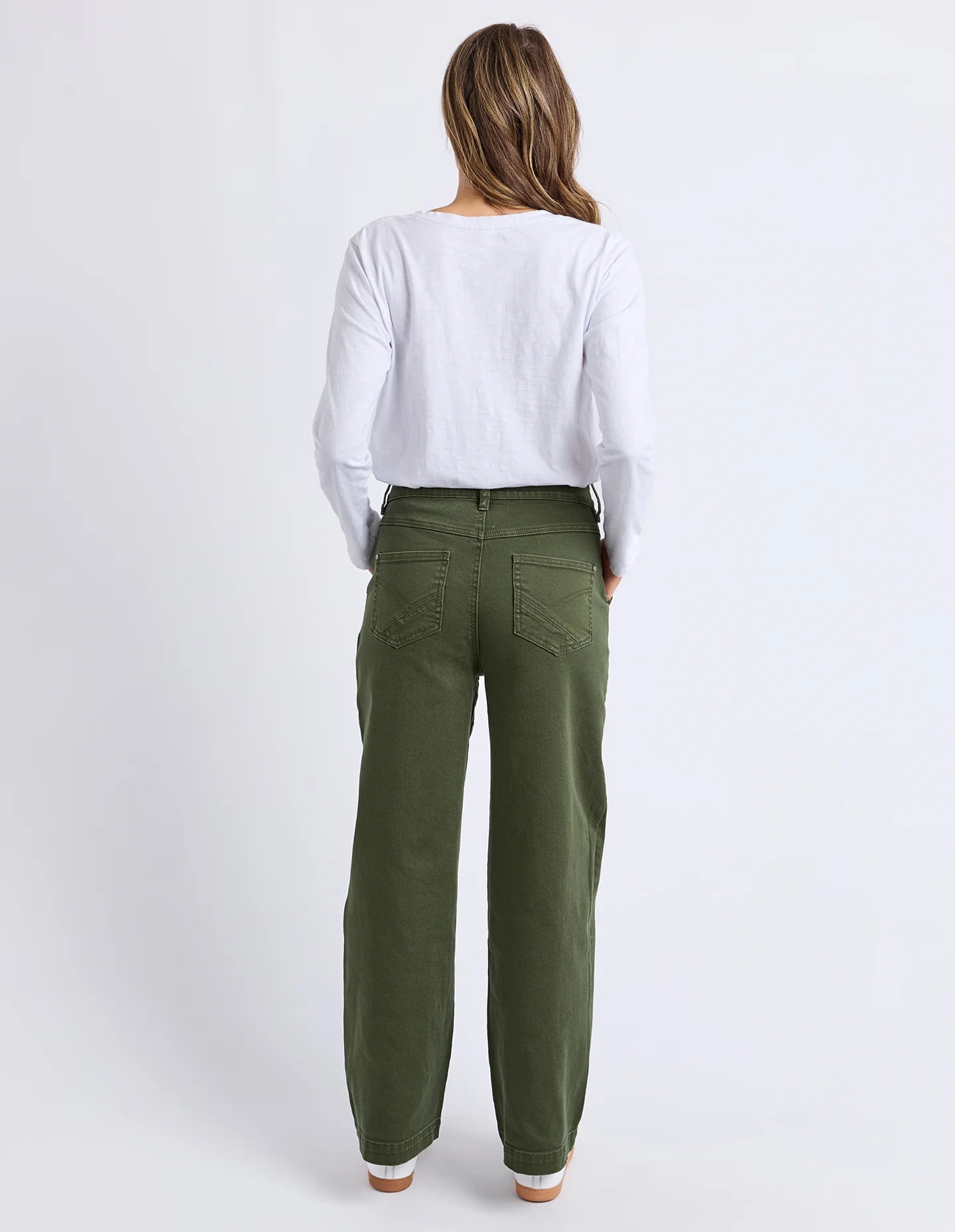SCALLOP EDGE JEAN - BASIL