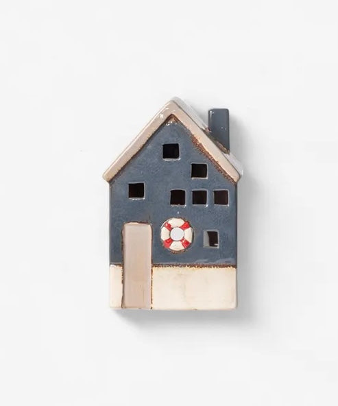 SAINT MALO TEA LIGHT HOUSE WITH BOUY - LARGE