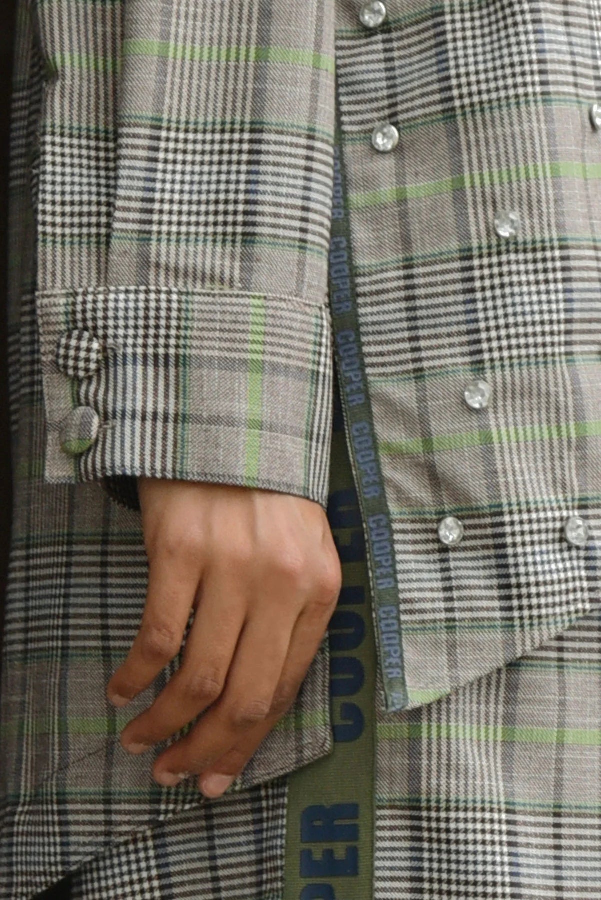 DIAMONDS FOR DAYS SHIRT - GREEN CHECK