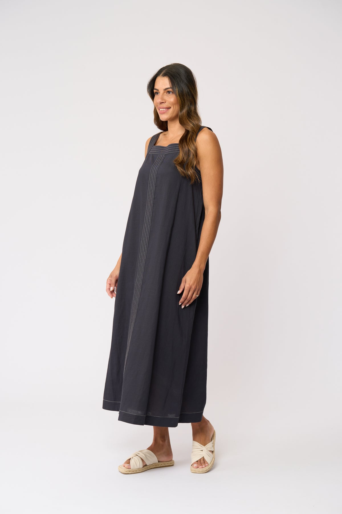 SEW INTO YOU DRESS - DARK GUNSMOKE