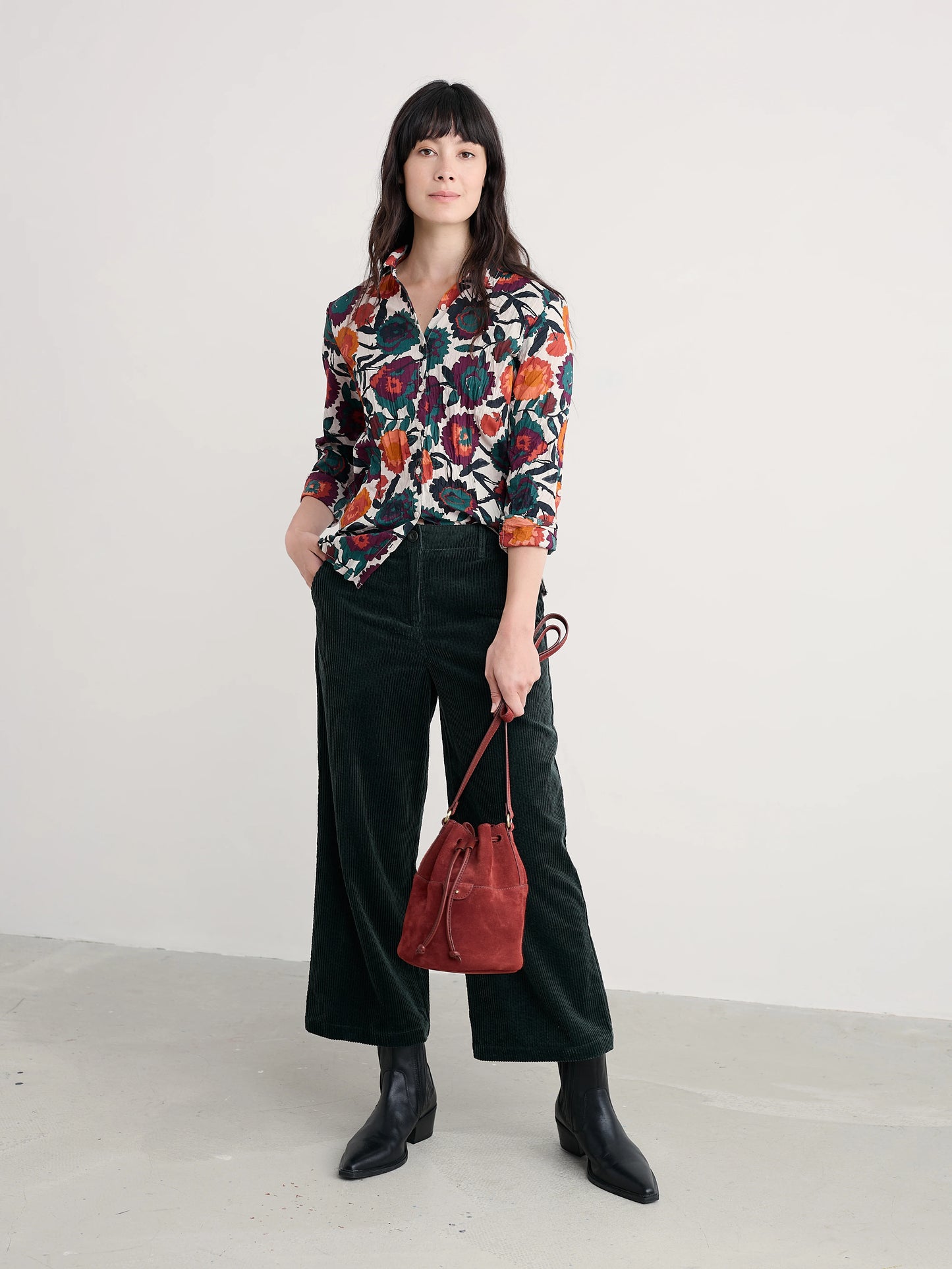 LARISSA SHIRT - FIGURATIVE FLORAL ARAN