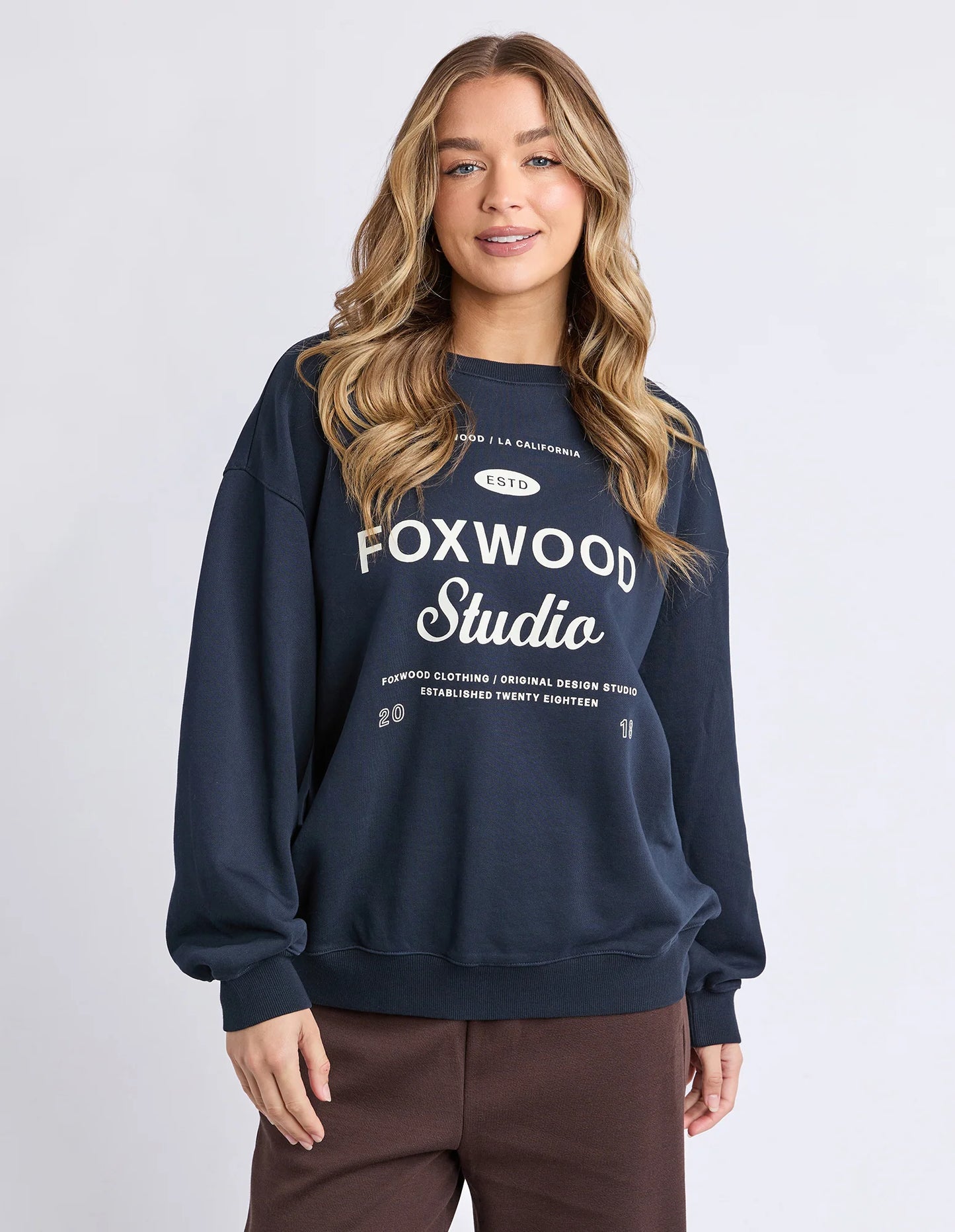 STUDIO OVERSIZED CREW - DARK SAPPHIRE