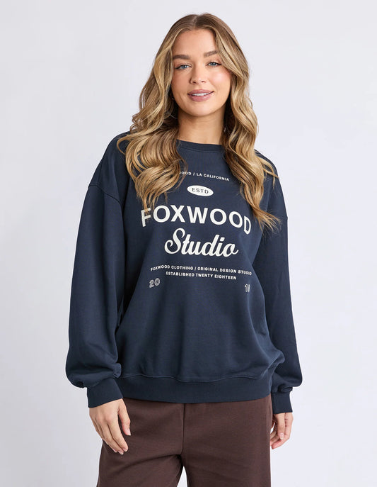 STUDIO OVERSIZED CREW - DARK SAPPHIRE