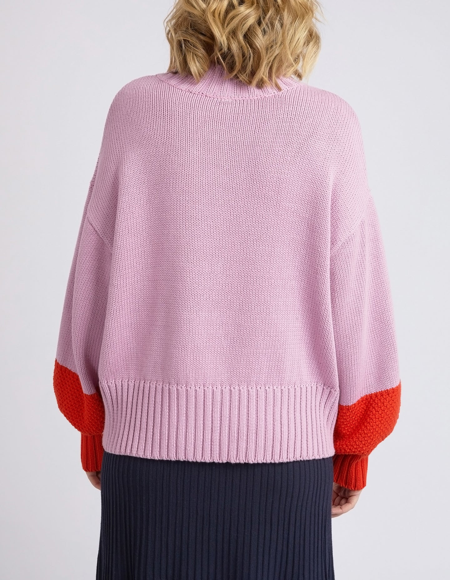 LOUIE MOCK NECK - PEONY PINK & TANGELLO