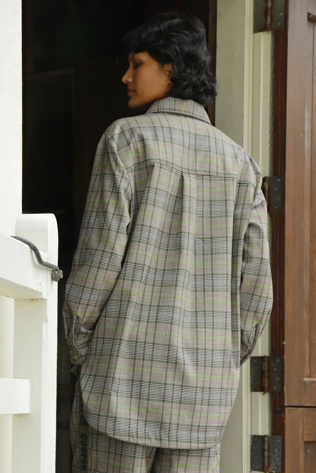 DIAMONDS FOR DAYS SHIRT - GREEN CHECK