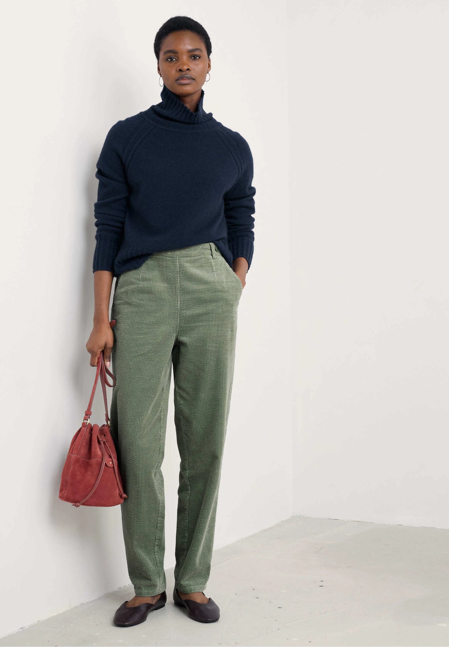 TRETHORNES TROUSER - DUSKY GREEN