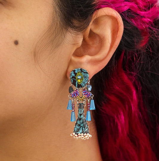 STAR DESIGNER BEADED EARRINGS - SUMMER SKIES SET