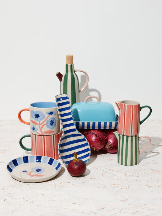 BLOOMIE BLUE BUTTER DISH