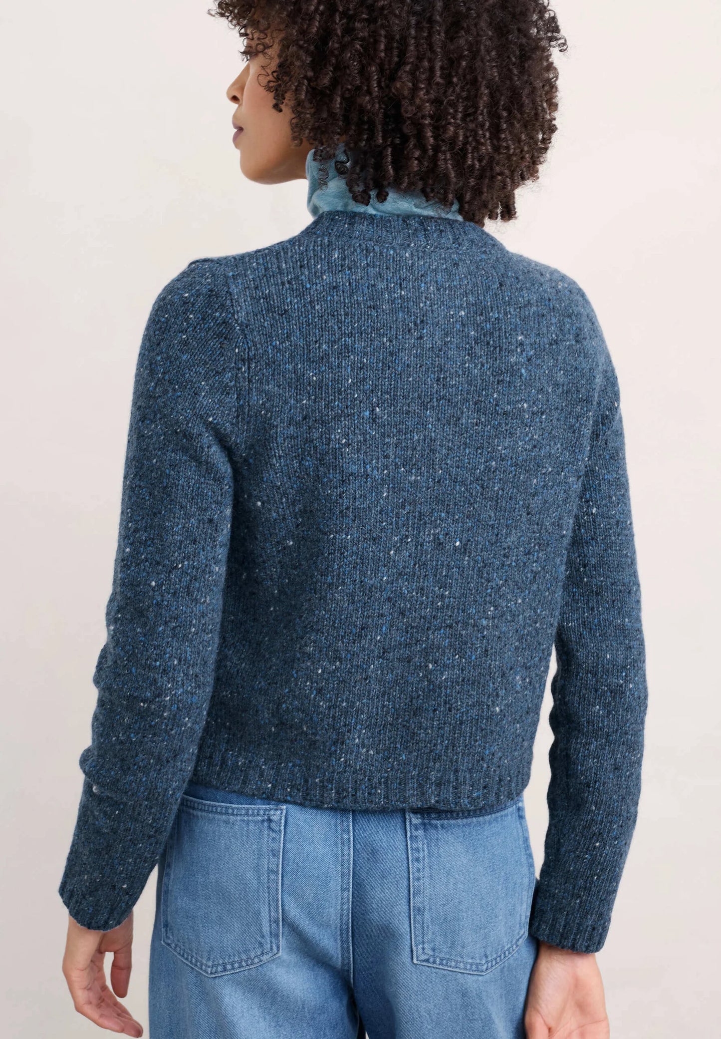 DAWSON PICK MERINO CARDIGAN - STARLING
