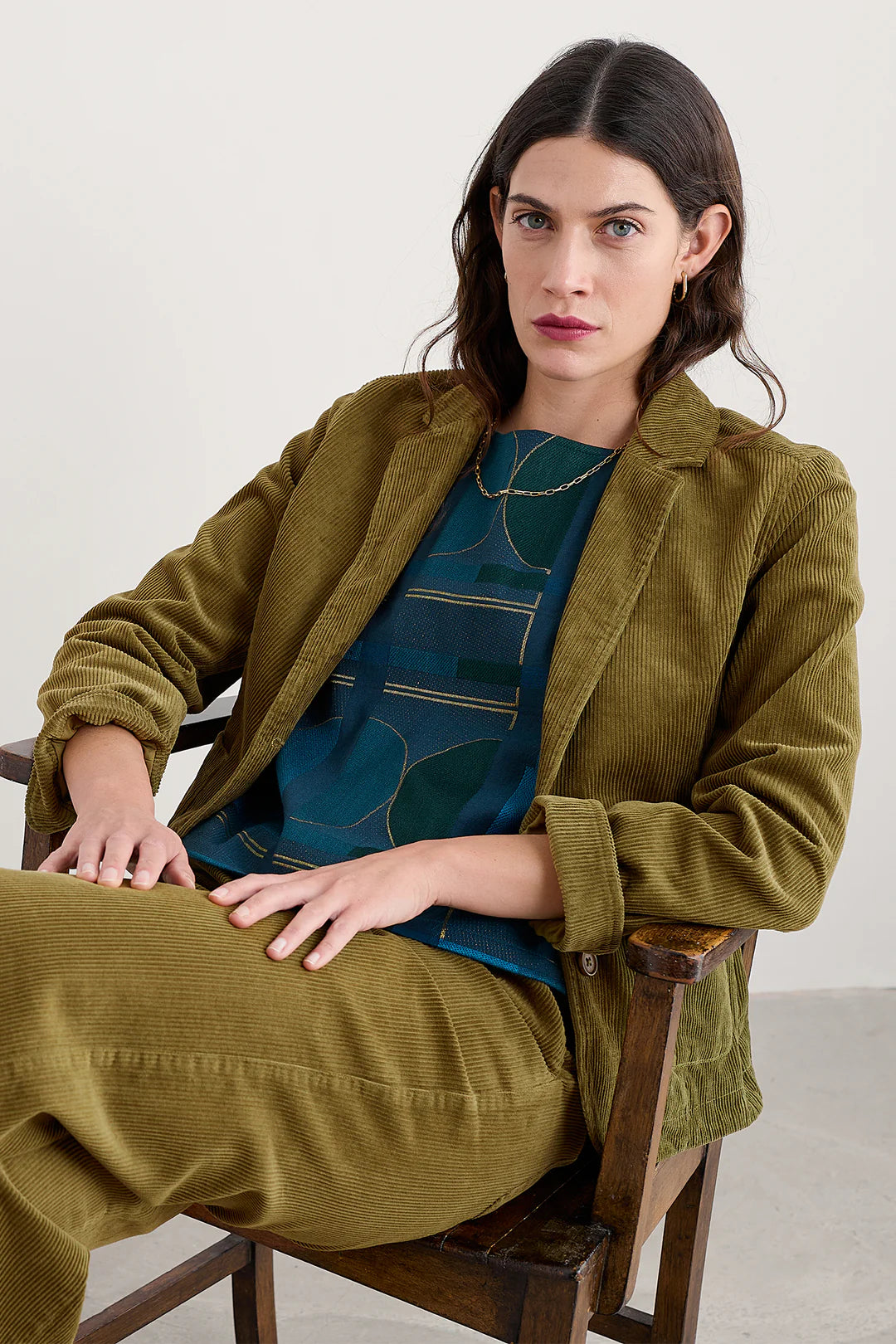 HEALD BLAZER - BRIGHT OLIVE