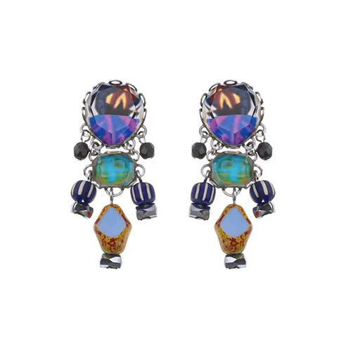 FUDGE SMALL GLASS EARRINGS - CANDY TWIST SET